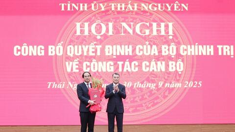 Đồng chí Trịnh Xuân Trường làm Bí thư Tỉnh ủy Thái Nguyên