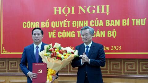 Đồng chí Hà Quang Trung được điều động, chỉ định giữ chức Phó Bí thư Tỉnh ủy Lai Châu