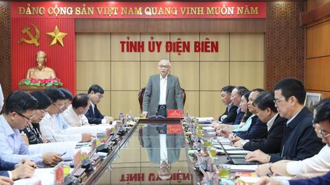 Đoàn kiểm tra của Bộ Chính trị làm việc với Ban Thường vụ Tỉnh ủy Điện Biên