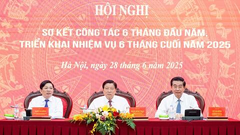 Ban Nội chính Trung ương sơ kết công tác 6 tháng đầu năm 2025