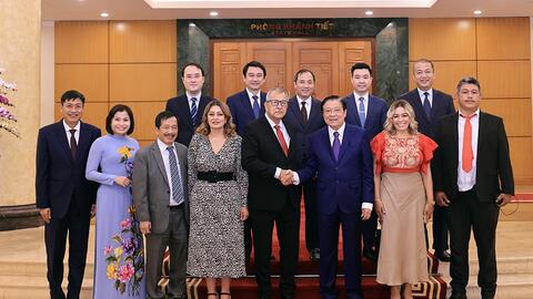 Trưởng Ban Nội chính Trung ương Phan Đình Trạc tiếp Đoàn đại biểu cấp cao Đảng Lao động Mexico