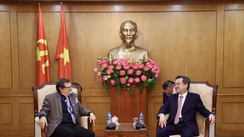 Trưởng Ban Chính sách, chiến lược Trung ương Nguyễn Thanh Nghị tiếp Đại sứ Phần Lan tại Việt Nam