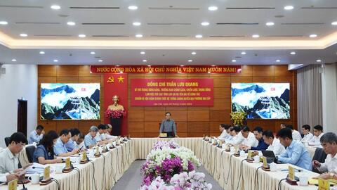 Đồng chí Trần Lưu Quang làm việc với tỉnh Lào Cai và Yên Bái về công tác chuẩn bị vận hành hệ thống chính quyền địa phương 2 cấp